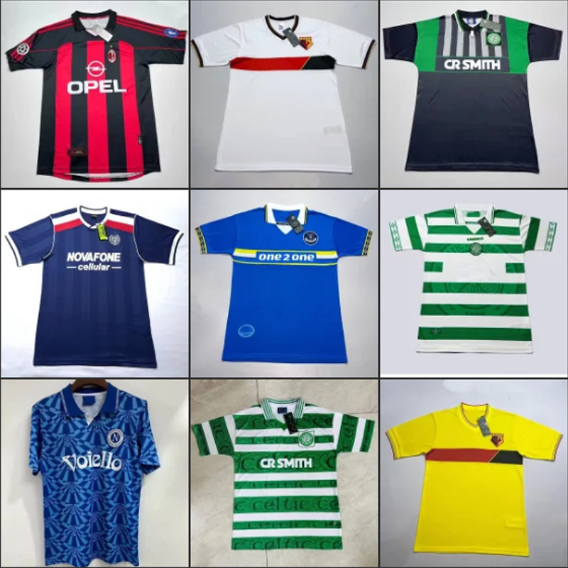 00-01ac主场复古球衣 95-88沃特福德客场94-96凯尔特人客场足球服