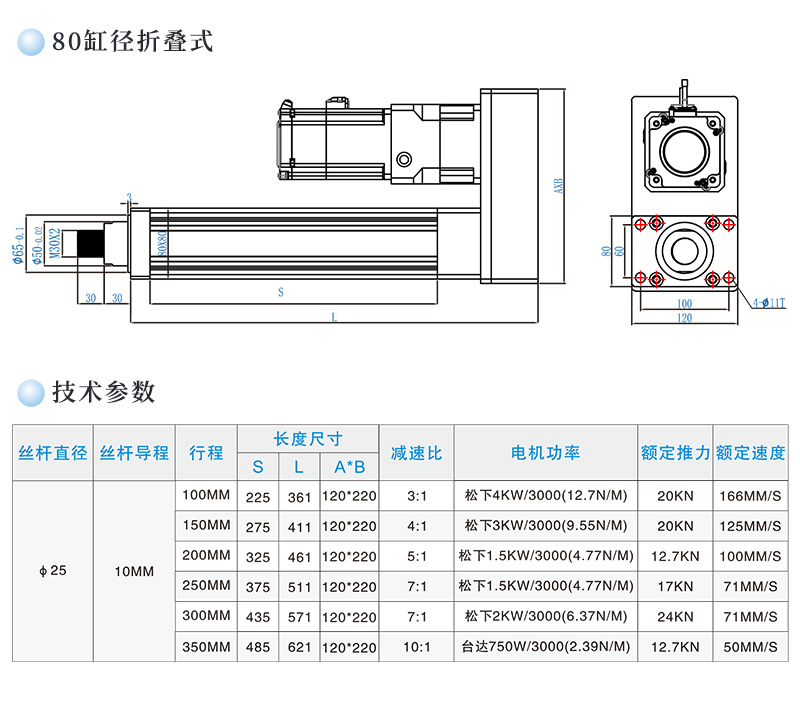 东莞迅拓厂家直供伺服电缸5t大推力电动伺服缸垂直卧式安装电缸