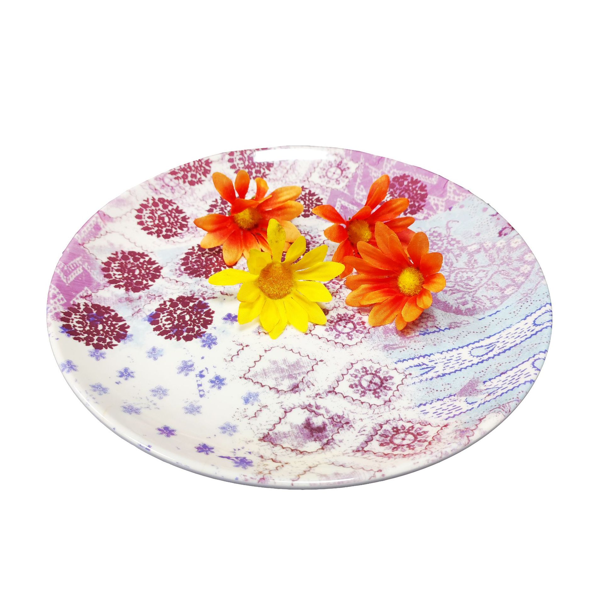 Eight-Inch Seamless Plate Melamine Tableware Drop-Resistant Melamine Service Plate Food Safety Support Customization