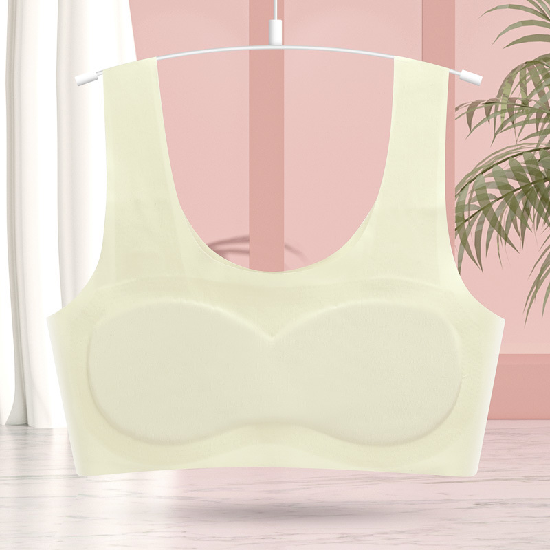 Girls' Non-Size Growth Girl Wireless Underwear Latex Comfortable Breathable Traceless Developmental Sports Vest for Women