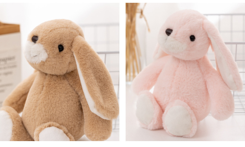 跨境新品五色兔子公仔复活节礼物卡通兔宝宝玩偶娃娃毛绒玩具礼物