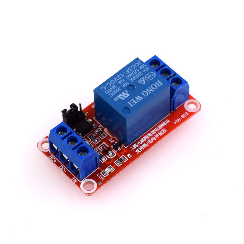 1路继电器模块带光耦隔离 支持高低电平触发 继电器扩展板 12v