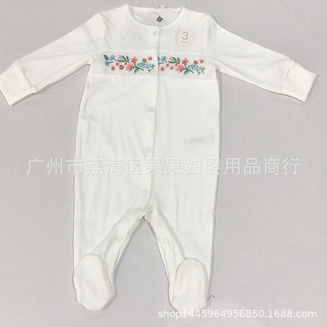 Foreign Trade Original Baby Jumpsuit Cotton Children Baby Jumpsuit Outwear Long Climbing Snap Button Four Seasons Baby Clothes