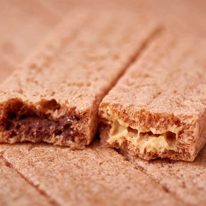 金芙纤麦夹心饼巧克力牛奶味香脆夹心威化饼干粗粮纤麦零食年货