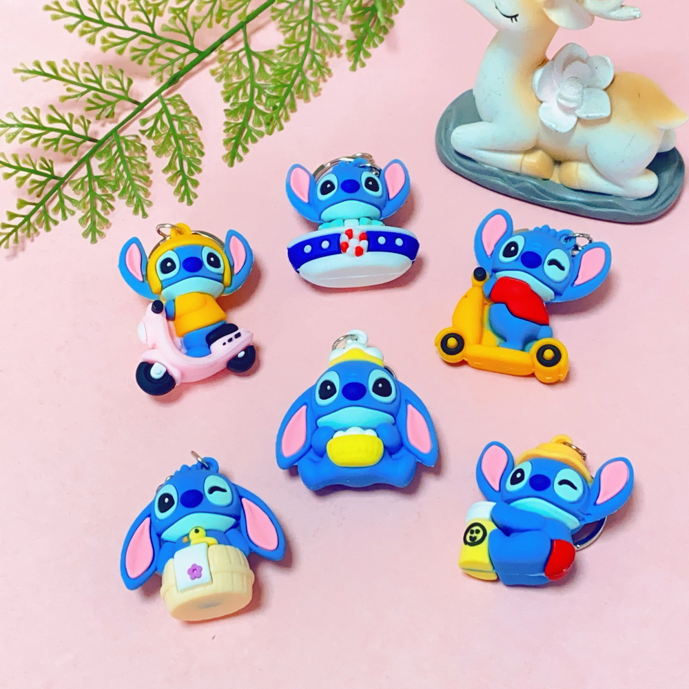 5422# Cartoon Stitch Series Doll Keychain Personality Bag Car Key Ring Ornaments Promotional Gifts