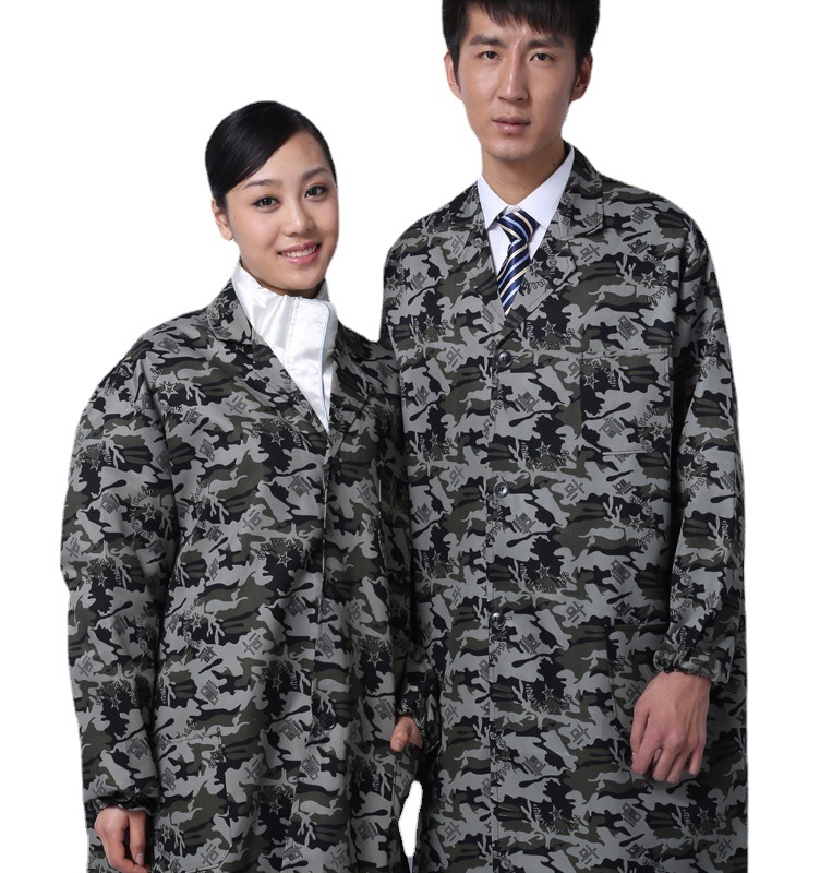 Blue Gown Work Clothes Long Sleeve Men's Labor Protection Clothing Camouflage Gown Overclothes Cleaning Clothing Dustproof Clothes Wholesale Porter's Clothes