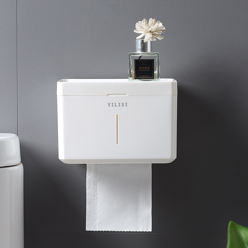 卫生间免打孔抽纸盒纸巾盒厕所放纸盒壁挂式卷纸置物架防水纸巾架