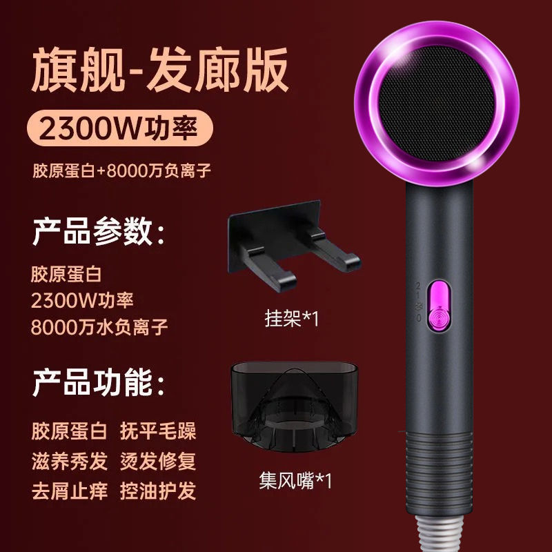 Cross-Border Electric Hair Dryer for Hair Salon High-Power Barber Shop 2300W Household Anion Hair Care Quick-Drying Mute