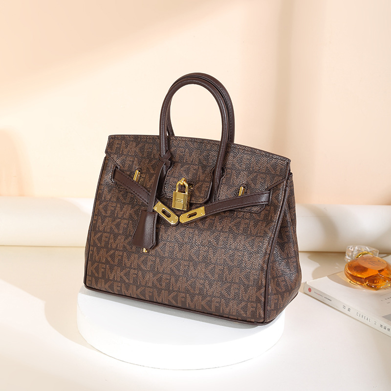 mk f包包女2021夏季新款时尚潮流凯莉包单肩斜跨包百搭铂金包休闲