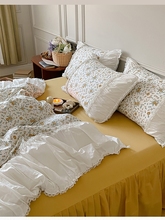 T1FI床上四件套法式复古风小碎花床单被套小清新公主风床