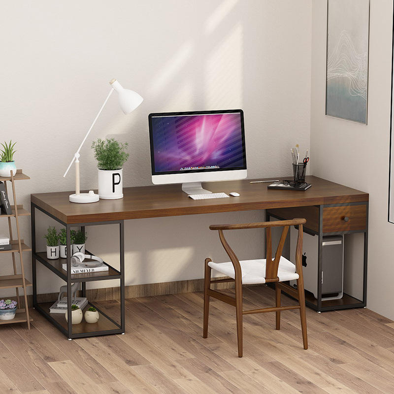 岩板家用卧室办公桌现代电脑桌书法写字桌子