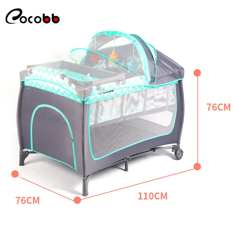 Diaper-Changing Table Baby Care Desk Multifunctional Baby Crib Folding Removable Bed in Bed Portable Children Babies' Bed