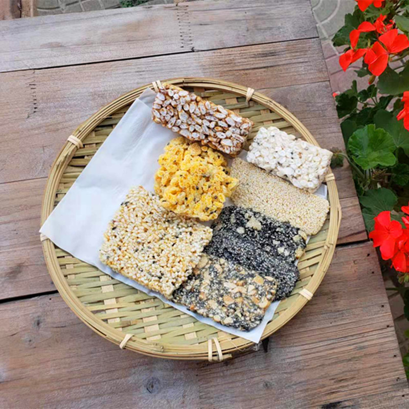 乡下人|冬天时令黑芝麻糖玉米花生炒米糖传统香脆小零食4份包邮