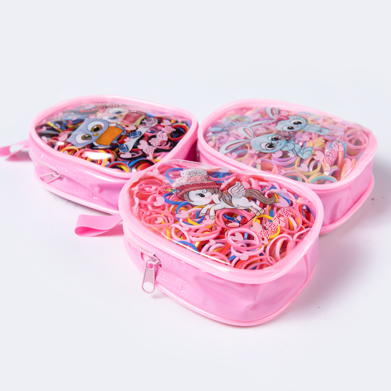 Korean Style Cute Backpack Disposable Rubber Band Color Children's Rubber Band Strong Pull Continuously Black Hair Ring Headband Wholesale