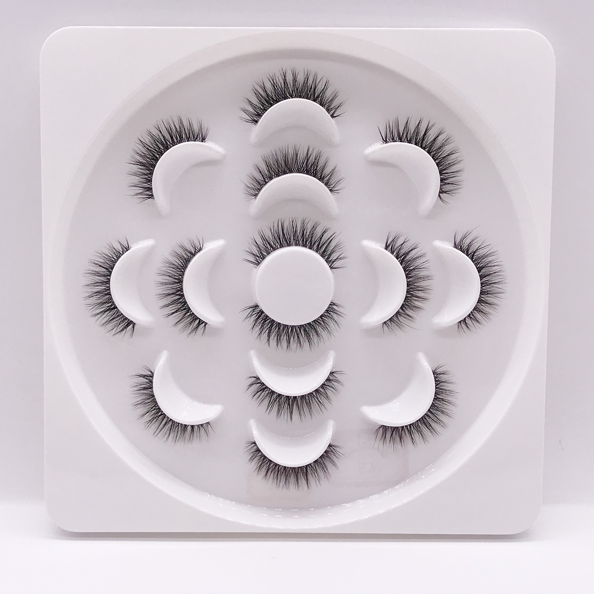 New Hot Push Style 7 Pairs Sheer Root False Eyelashes Three-Dimensional Multi-Layer Eyelash Factory Wholesale