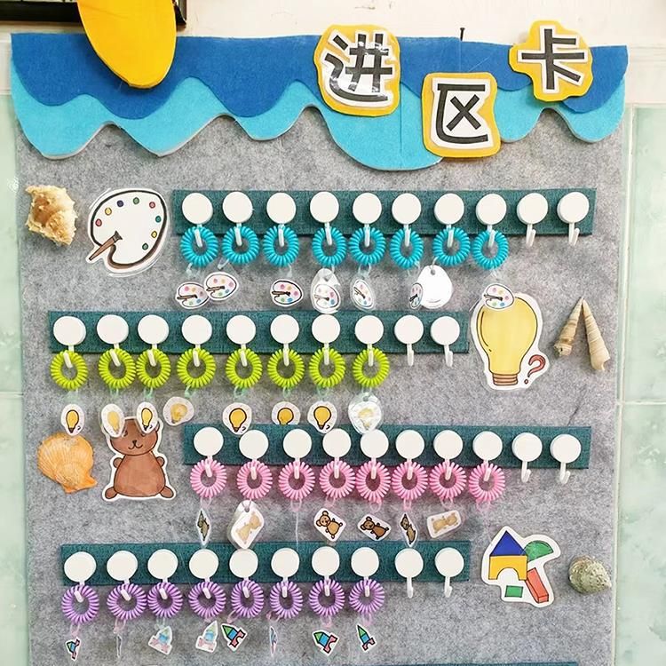 幼儿园环创进区挂牌区域进区卡规则牌挂钩材料包区角半成品主题墙