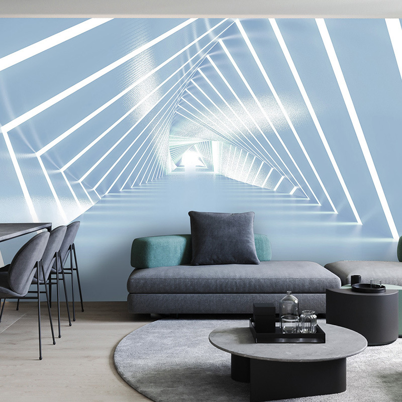 3d立体视觉延伸空间墙纸壁画科技馆公司办公室墙面装饰背景墙壁纸
