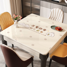 正方形餐桌桌布防水防油防烫免洗方桌pvc轻奢感四方茶几桌垫