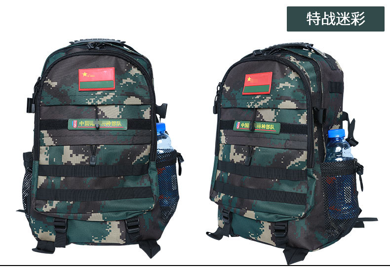 虎斑双肩包军旅特战背包 登山包旅行背囊作战背囊 战术双肩包