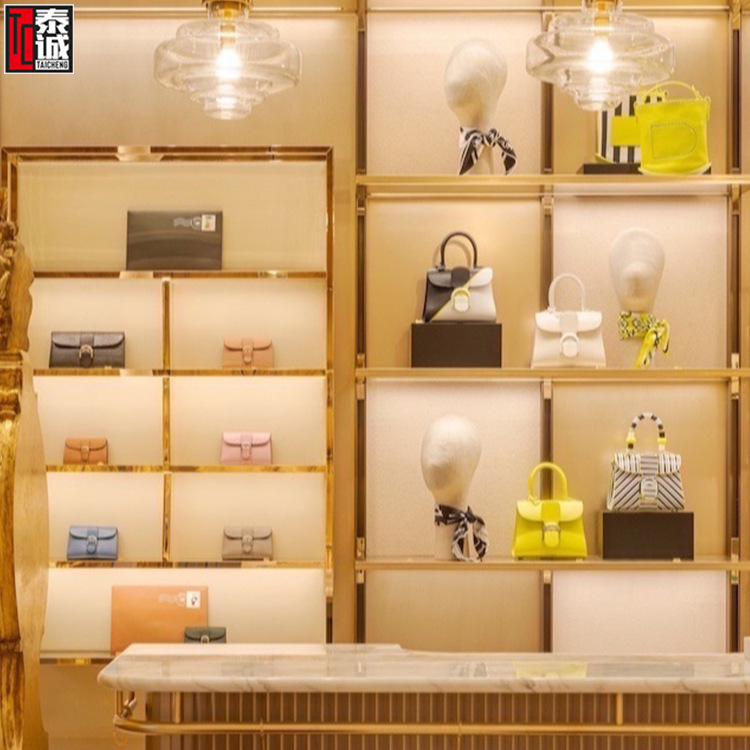 0成交0个商场品牌店包包展示柜女包烤漆奢侈品柜台不锈钢手提