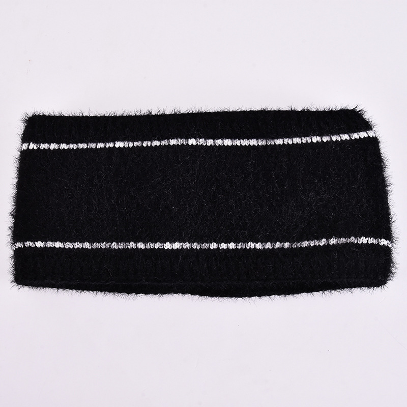 Autumn and Winter Forehead Protection Hair Band Maternity Warm Headband Confinement Headcloth Fashion Wide-Brimmed Knitted Headdress Headwear