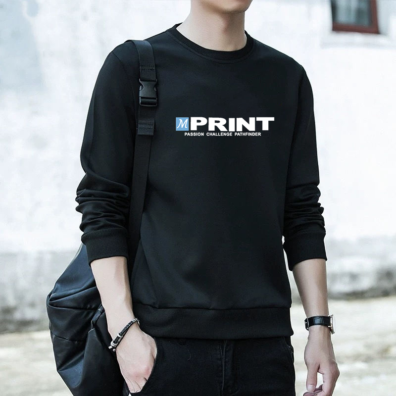 新款男士卫衣男春秋冬季加绒加厚款宽松厚圆领长袖t恤男青年外套