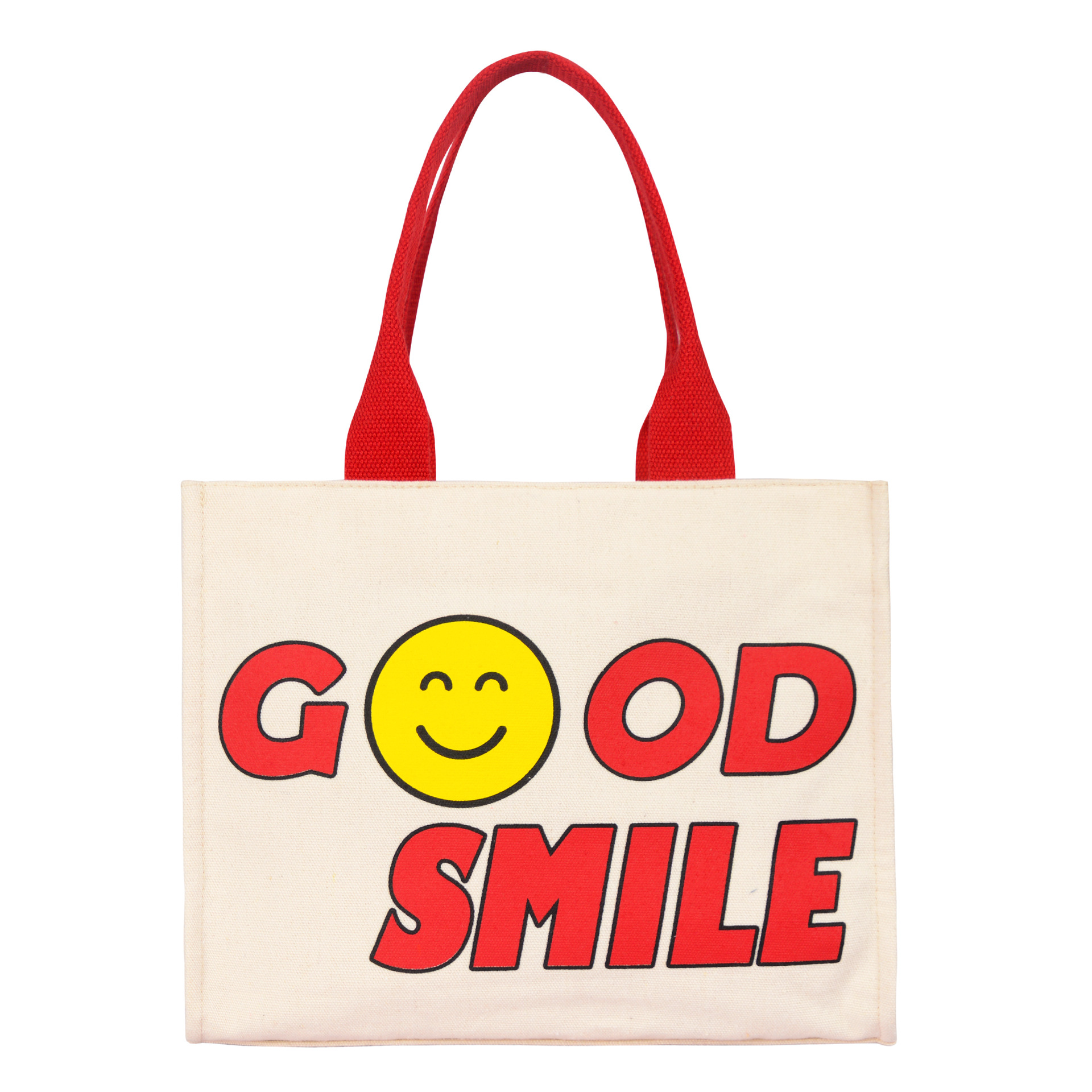 INS Girly Small Square Bag Cartoon Smiley Canvas Shoulder Bag Trendy Korean Style Student Travel Handbag