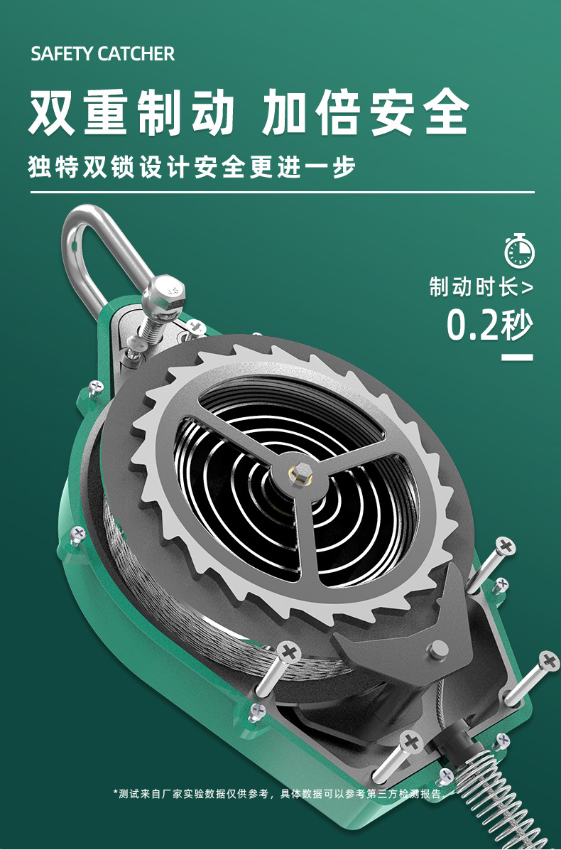 速差防坠器 工业1t2t3m5m7m10米25米60米人体缓降塔吊高空防坠器