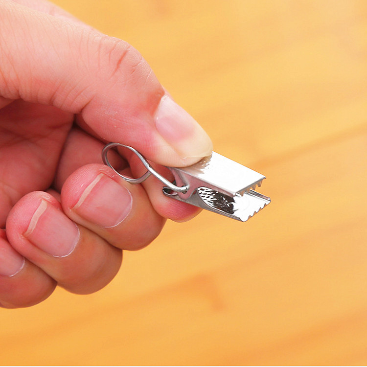 两元店 窗帘夹子 20个装 小巧便携锯齿夹带挂钩 金属窗帘夹