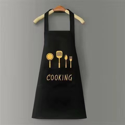 Kitchen Cooking Household Work PVC Korean Style Apron New Waterproof and Oil-Proof South Korea Erasable Hand Apron Wholesale