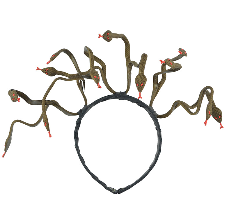 印第安埃及法老恐怖蛇头饰蛇发饰头箍万圣节舞会派对化妆服饰道具