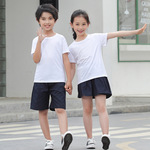 儿童纯棉T恤印字幼儿园活动文化衫学生短袖班服校园演出服手绘衫