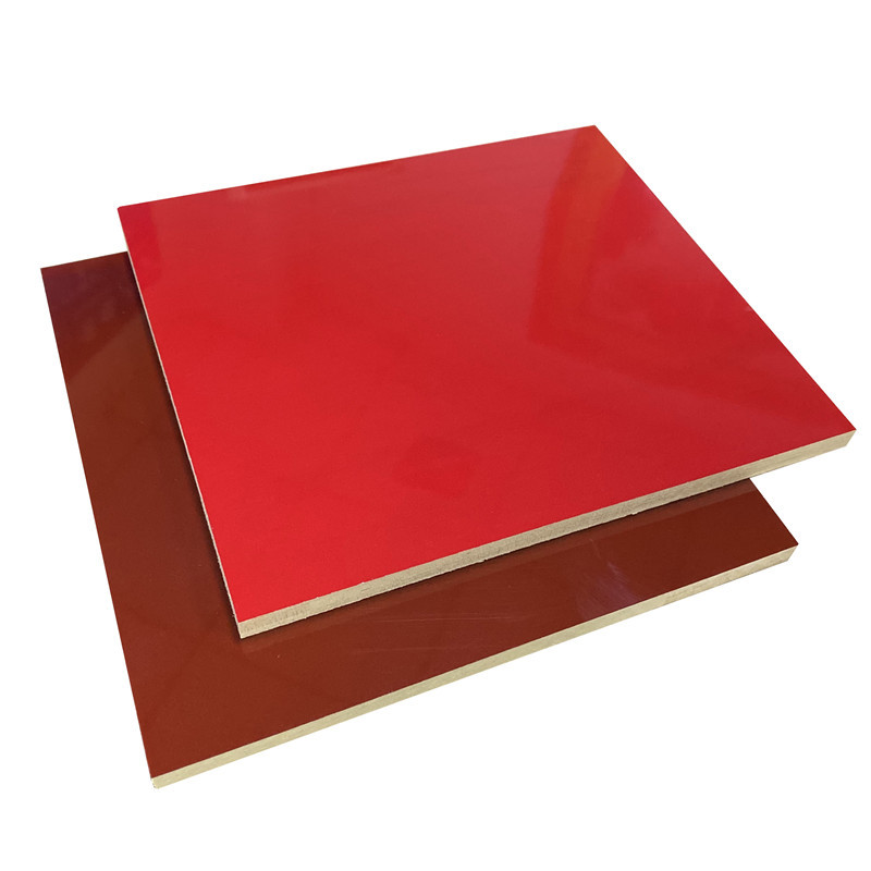 华源厂家直销高光神台大红色橡胶木烤漆木板 栗色烤漆雕刻实木板