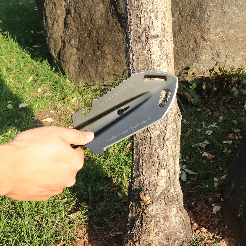 户外多功能小手铲不锈钢小铲子 野营便携工兵铲军铲 野外求生工具