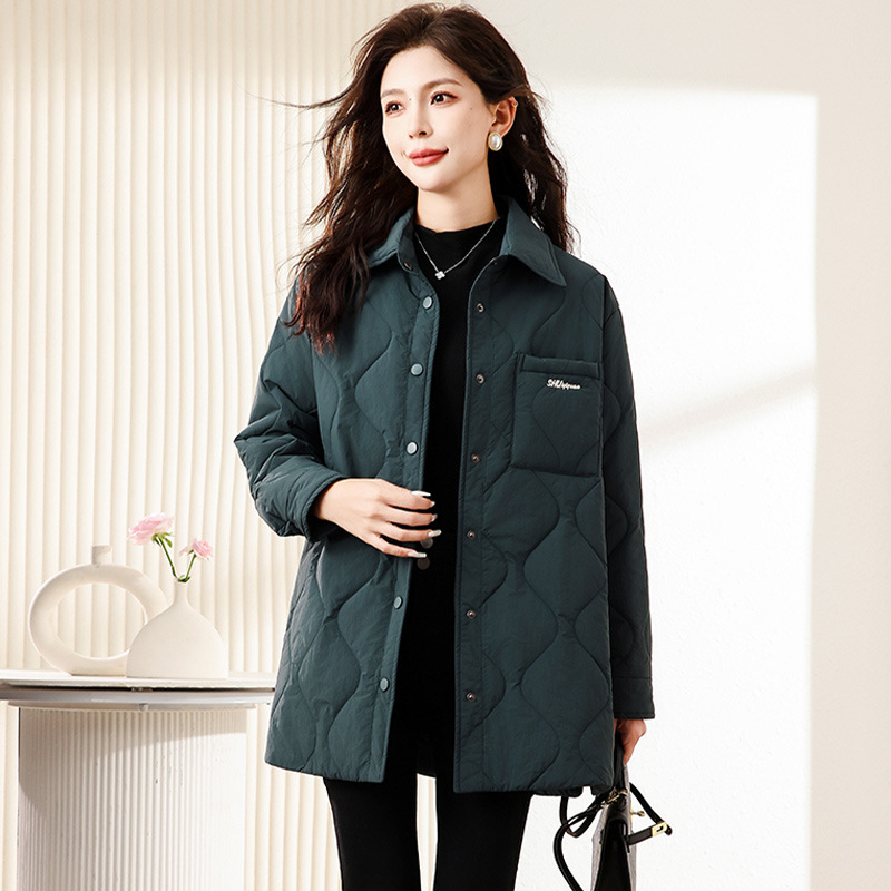 棉服女2024新款秋冬显瘦气质时尚小香风中年妈妈薄短款女士外套