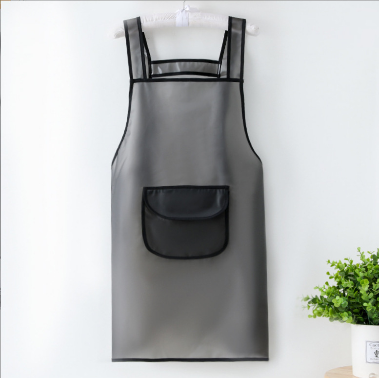 Transparent TPU Apron Women's Home Kitchen Home Outdoor Waterproof Oil-Proof Catering Special Aquatic Work Clothes Men