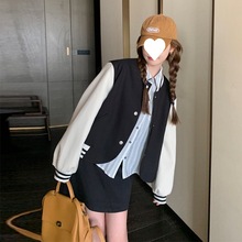 学院风棒球服短裙套装女2024年新款春季小个子穿搭减龄洋气两件套