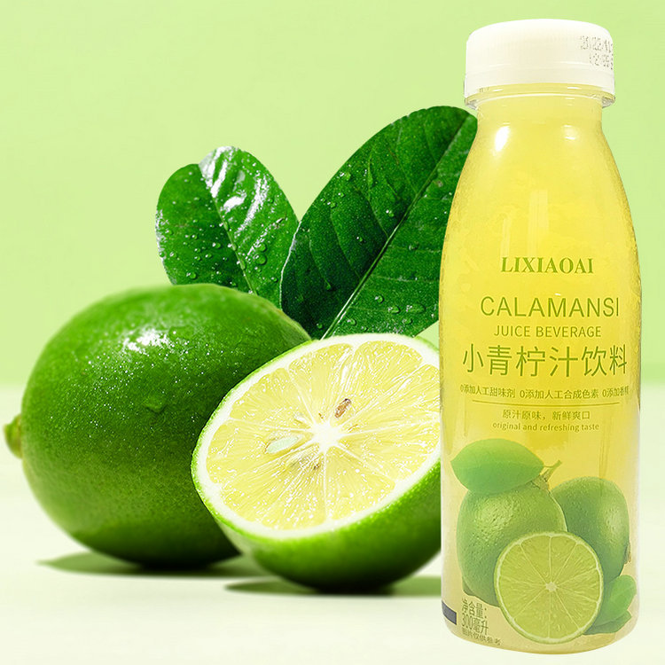 网红李小艾小青柠汁300ml/瓶复合果饮料山姆同款小青柠汁新鲜爽口