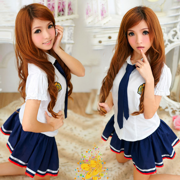 情趣学生装蓝白学生服拉拉队服写真摄影服水手服批发一件代发批发