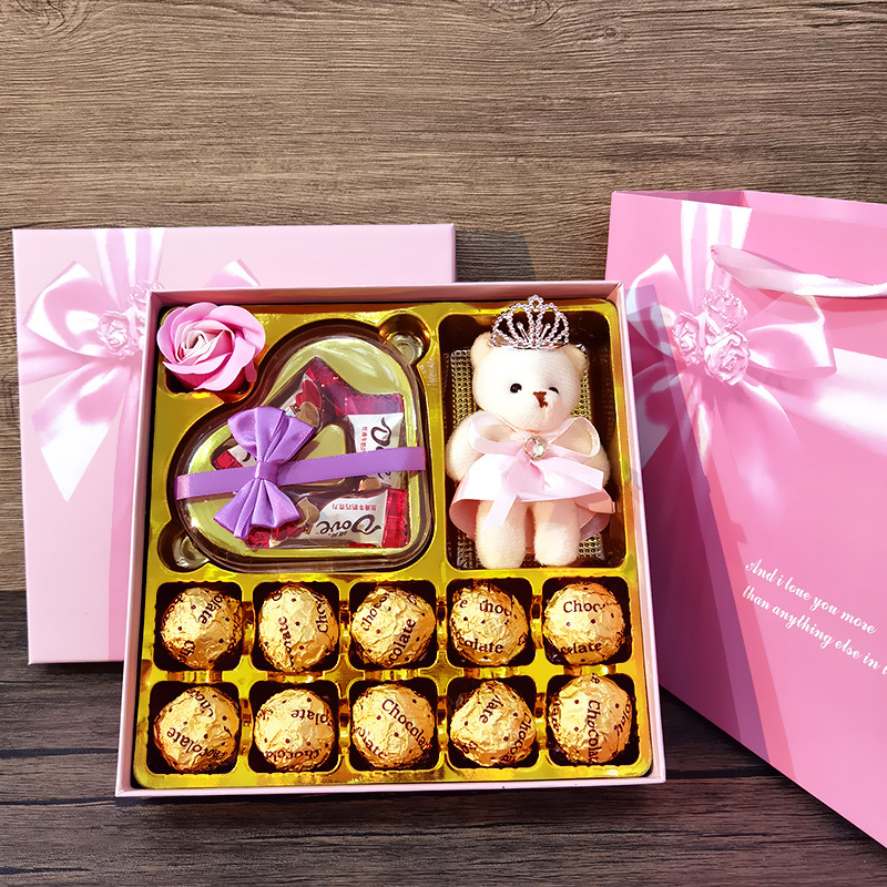 七夕情人节德芙巧克力礼盒装送女友闺蜜生日礼物批发零售一件代发