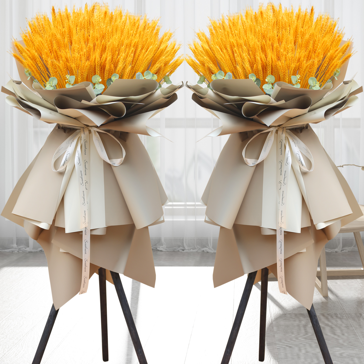 成都大麦开业花篮鲜花开张三脚架乔迁庆典麦穗武侯温江同城速递送