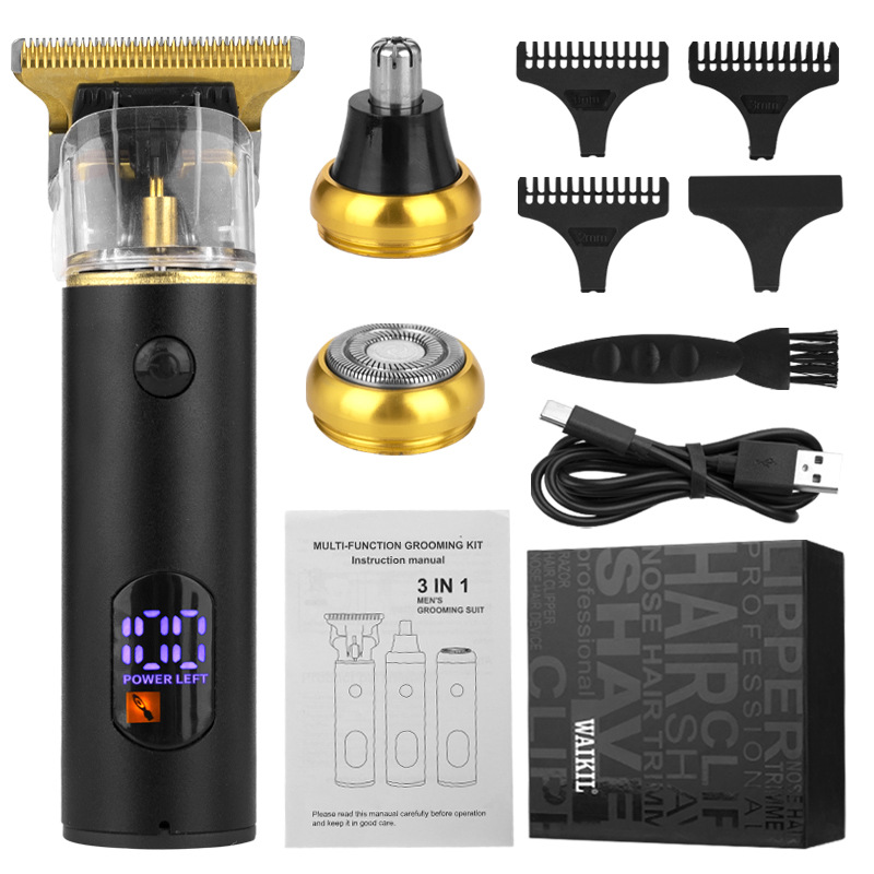 Multifunctional Hair Clipper Professional Combo Shaver Electric Oil Head Electric Clipper Six-in-One Rechargeable Hair Clipper