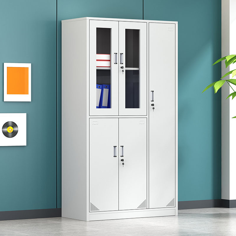 五门钢制加厚更衣柜办公室衣帽柜职工换衣柜文件档案资料铁储物柜
