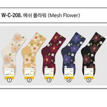 韩国产袜子 kikiyasocks浮雕植绒花朵甜美女袜 东大门森系棉袜 秋