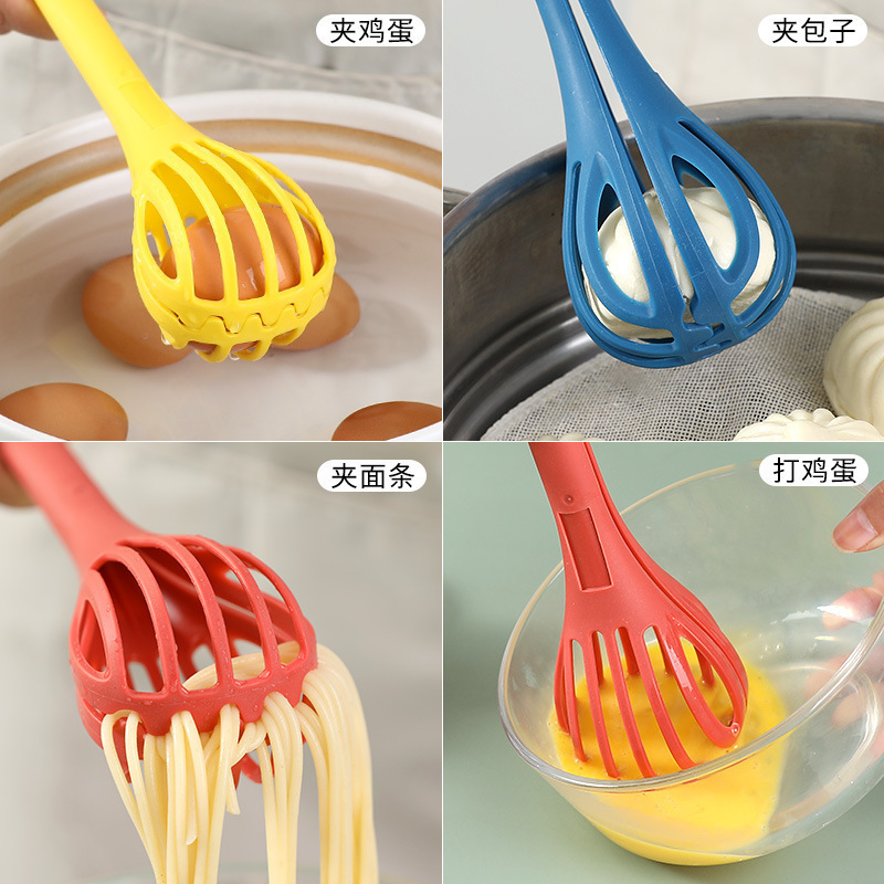 multifunctional three-in-one egg beater food clip noodle clip baking tool egg stirring rod manual eggbeater egg beater