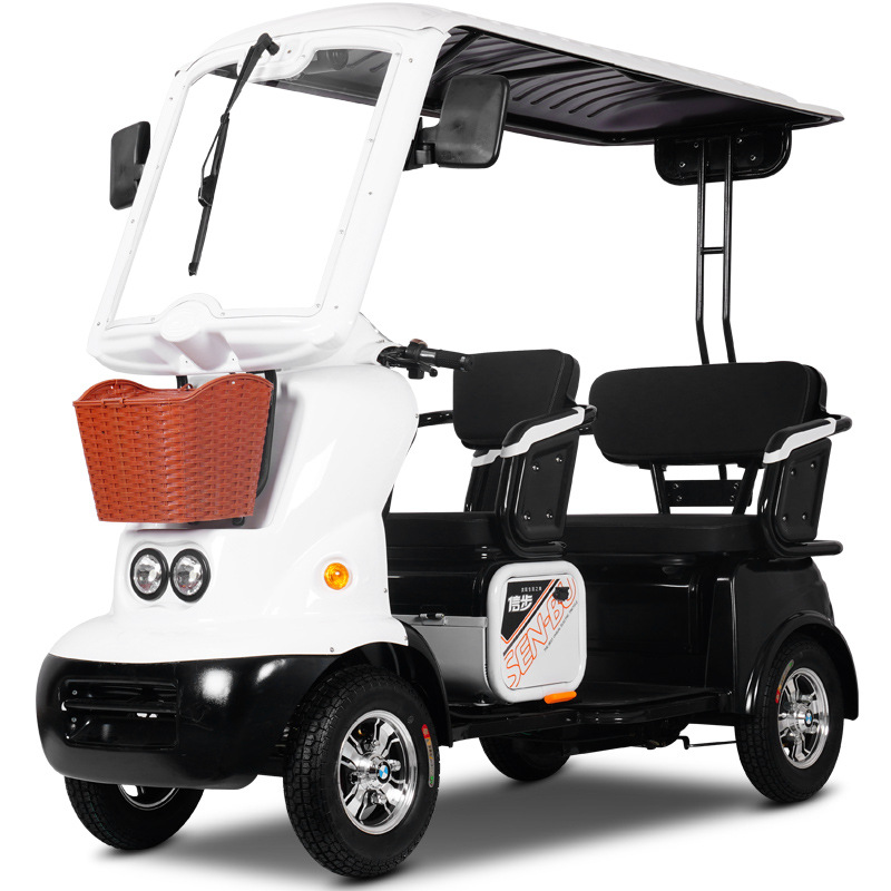 信步xt100老年代步车老人四轮电动车家用接孩子带棚电瓶车观光车