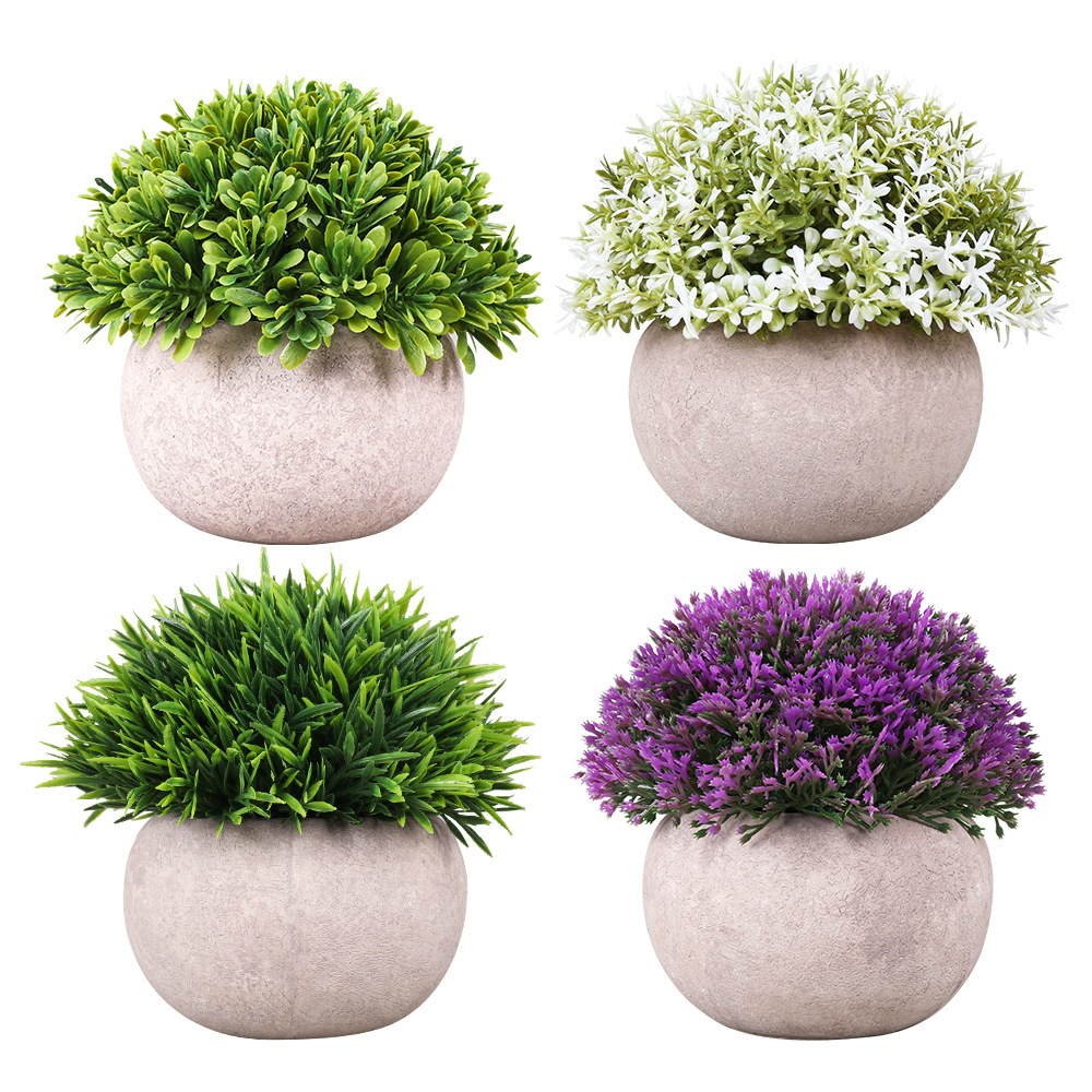 Spot Amazon Combination Simulation Pot Nordic Style Home Desktop Decoration Green Plant Mini Artificial Plant Bonsai