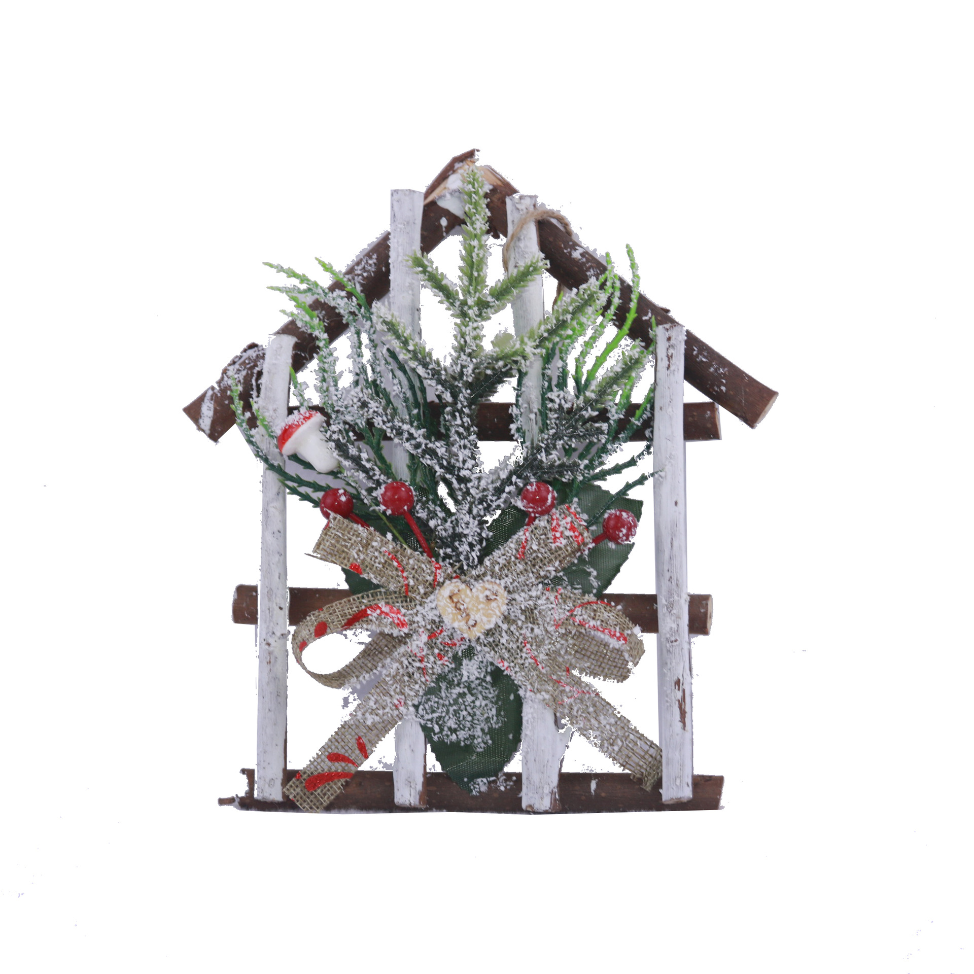 Christmas Decoration Wooden House 16/19/23cm Christmas Decoration Door Hanging Christmas Pendant Hotel Mall Layout