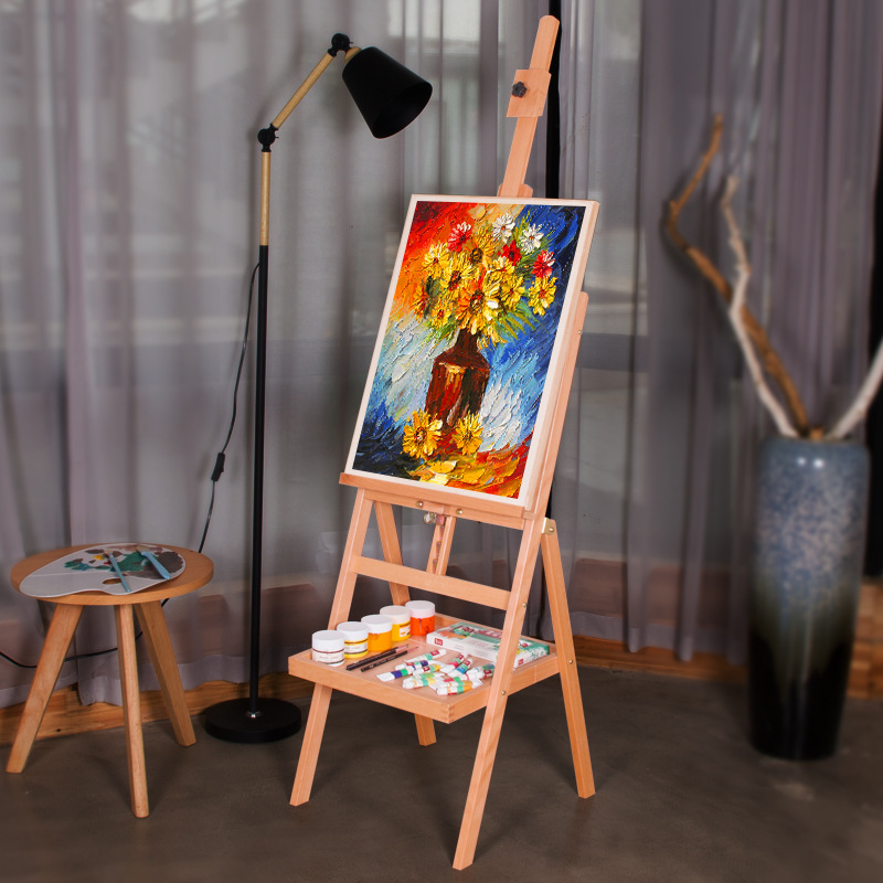 德国进口榉木画架木制画板画架套装初学者画架支架式折叠多功便携