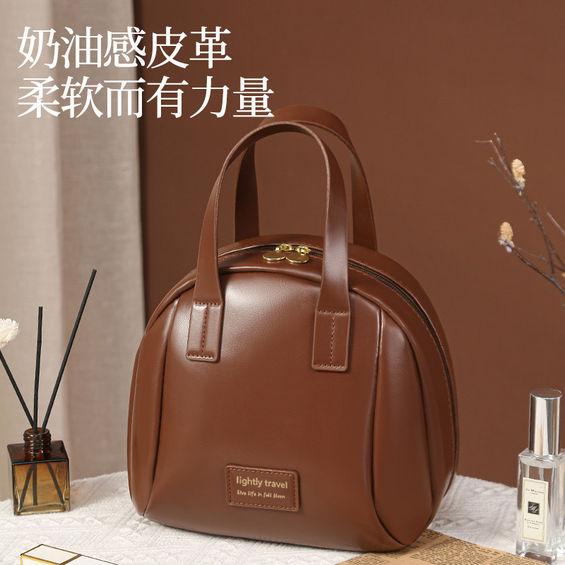 new 2024 high-grade handbag ins style large capacity cosmetic bag convenient carrying travel storage wash bag